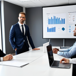 **

A confident business professional leading a team meeting. The setting is a modern office. The leader is actively listening and encouraging team members to share ideas. Focus on portraying positive communication, self-awareness, and effective team management. Capture the essence of a collaborative and innovative environment.
**