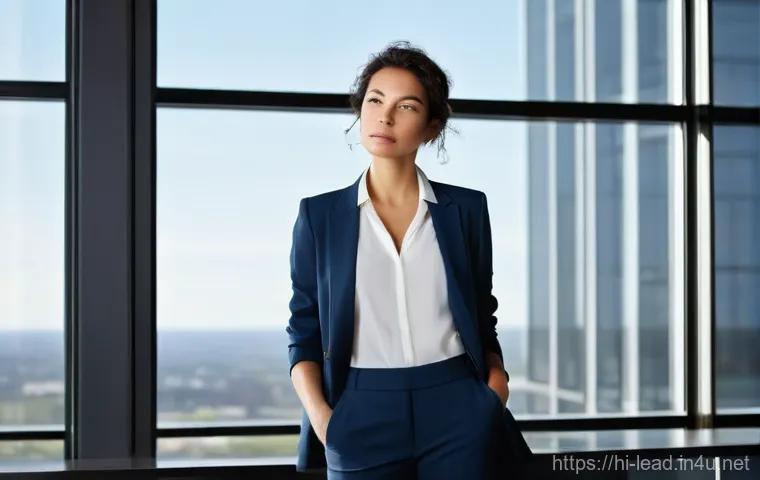 리더십 코칭을 위한 연습 방법 - **Prompt for Self-Awareness and Introspection:**
"A confident and thoughtful female leader, in h...