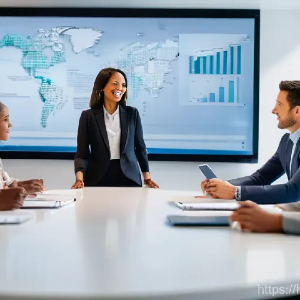 리더십 코칭의 실습과 이론 - **Prompt:** A diverse, multinational team of professionals, dressed in smart business casual attire,...