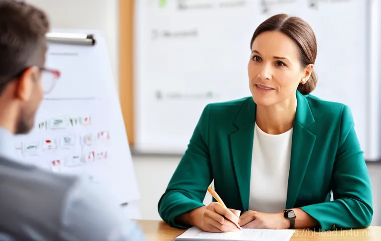 리더십 코칭의 실습과 이론 - **Prompt:** In a well-lit, contemporary open-plan office, a male leader, around 50 years old, exhibi... 리더십 코칭의 실습과 이론 - **Prompt:** In a well-lit, contemporary open-plan office, a male leader, around 50 years old, exhibi...