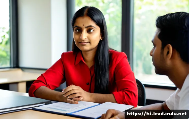 Home 17 리더십 코칭 실습 - Photorealistic leadership coaching practice in a modern Indian office, an experienced female coach c...